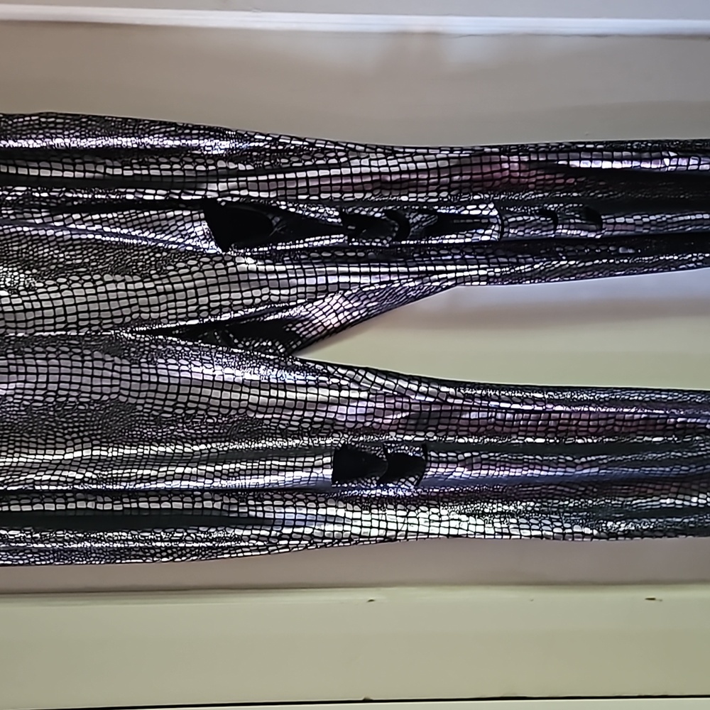 Leggings black & silver